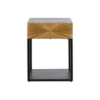 DKD Home Decor Nightstand Gold Schwarz Metall Holz