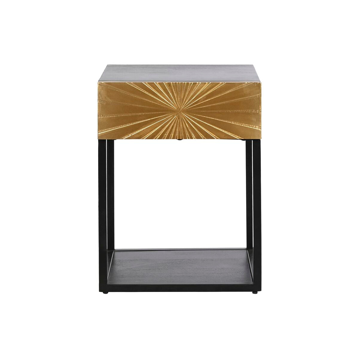 DKD Home Decor Nightstand Gold Schwarz Metall Holz