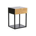 DKD Home Decor Nightstand Gold Schwarz Metall Holz