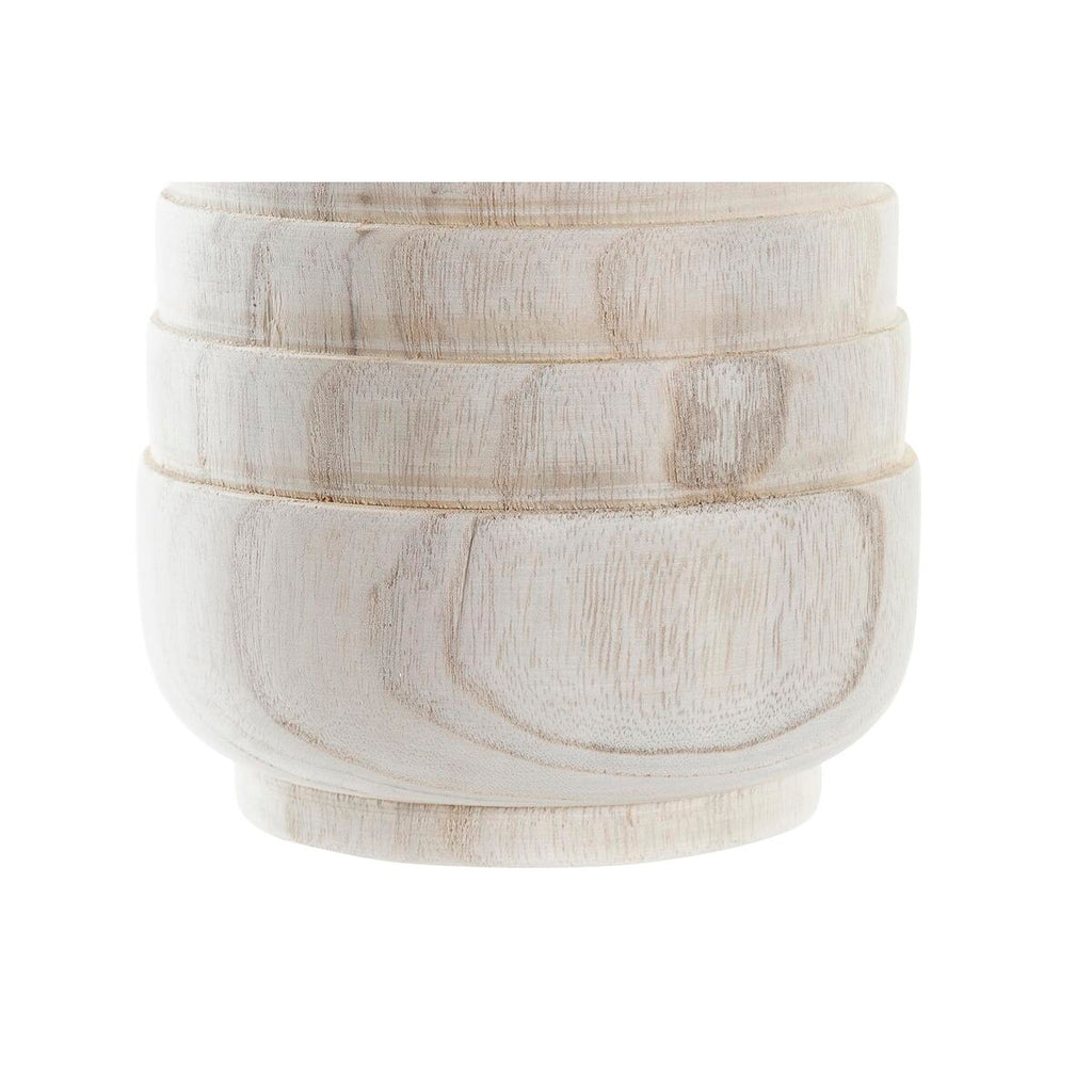 DKD Home Decor Pflanzgefäß Braun Natur Squared Boho