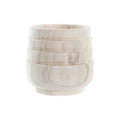 DKD Home Decor Pflanzgefäß Braun Natur Squared Boho