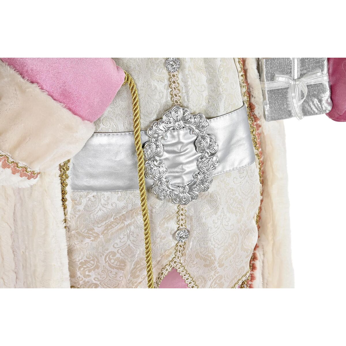 DKD Home Decor Weihnachtskugel Grau Rosa
