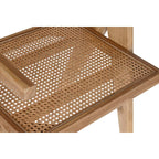 DKD Home Decor Esszimmerstuhl Natur Teak Rattan