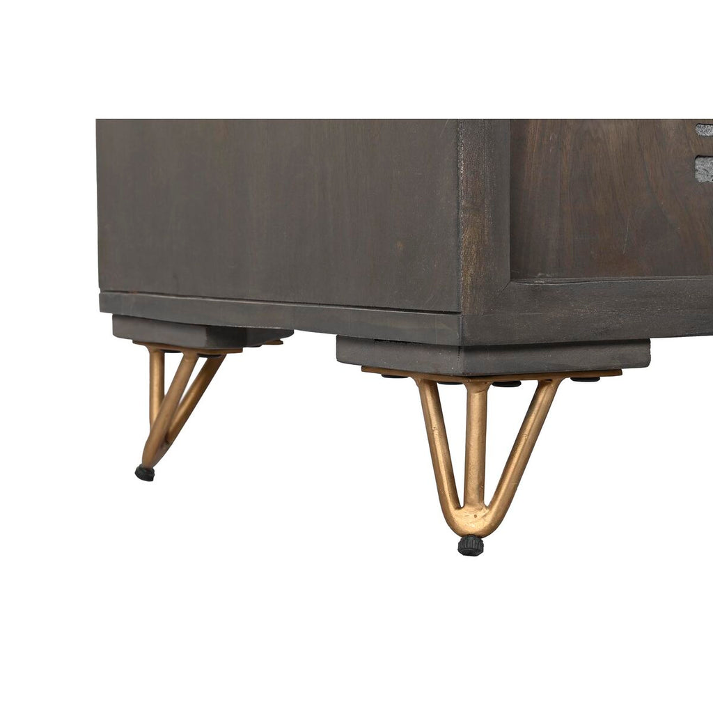 DKD Home Decor TV furniture Metall Braun Mango Holz 160 x 40 x 50 cm