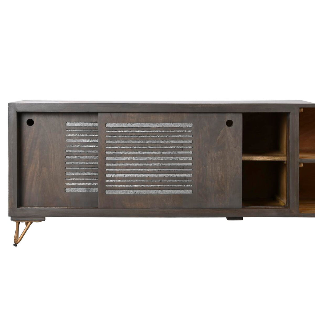 DKD Home Decor TV furniture Metall Braun Mango Holz 160 x 40 x 50 cm
