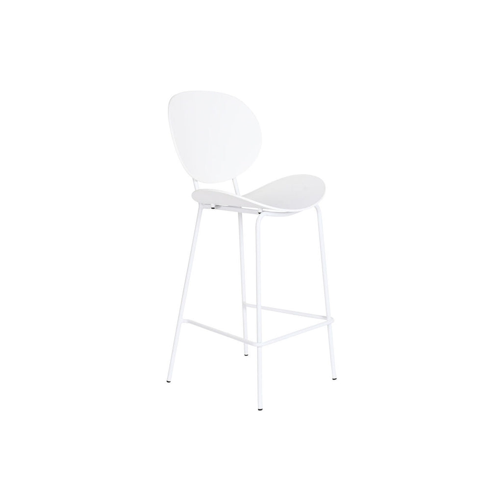 DKD Home Decor Hocker Schwarz Metall Weiß Polypropylen
