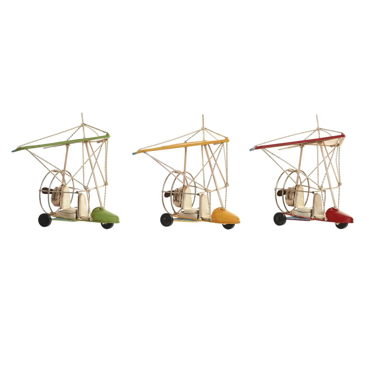 Decorative Figure DKD Home Decor Gelb Rot Grün Vintage 32 x 18,5 x 25 cm (3 Teile) – Produktbild 1