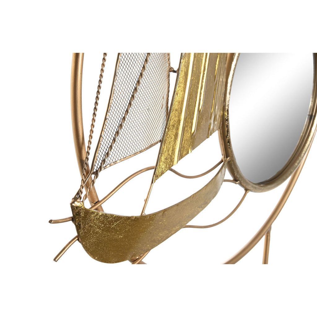 DKD Home Decor Dekofigur Spiegel Gold Metall Mediterranean