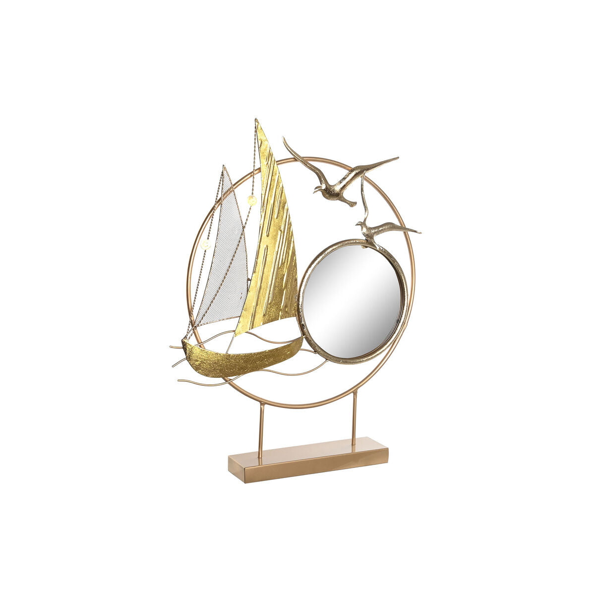 Decorative Figure DKD Home Decor Mirror Goldfarben Metall Mediterranean (53 x 9 x 67 cm) – Produktbild 1