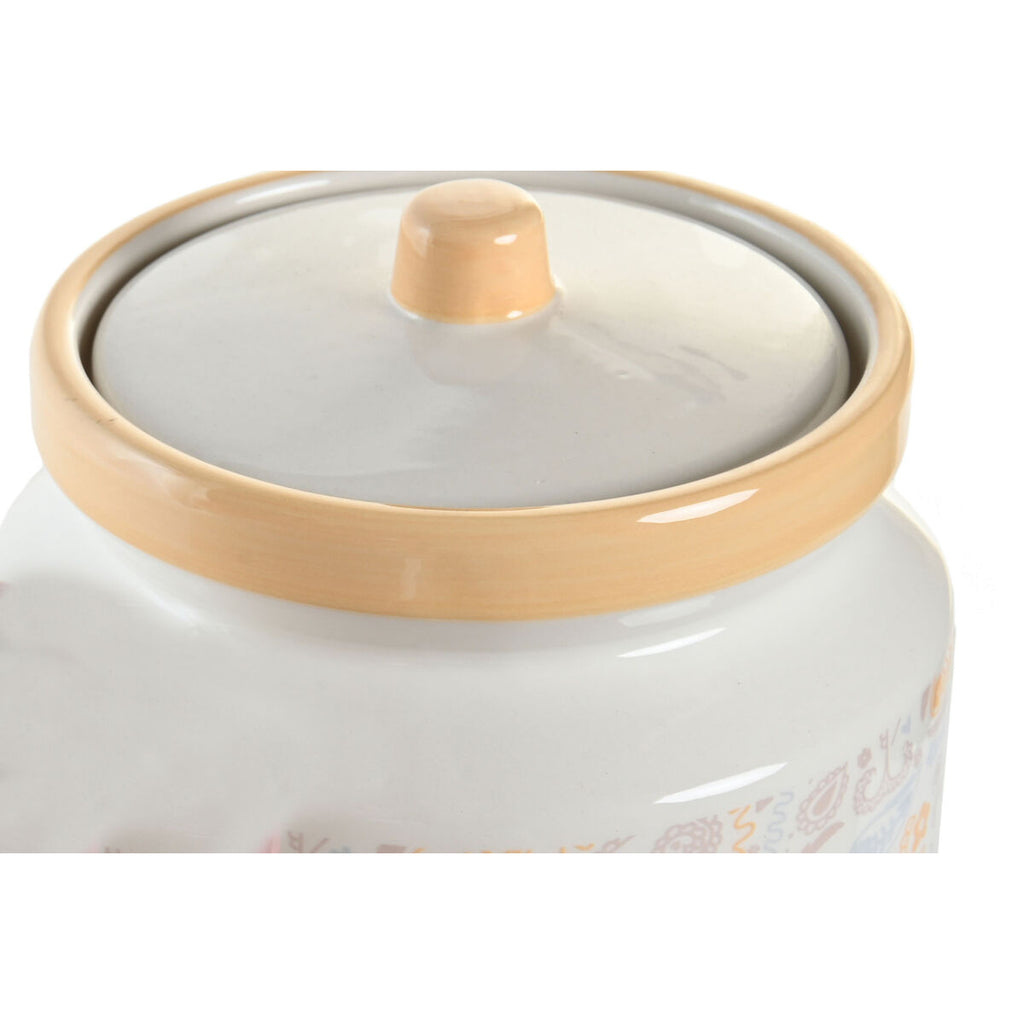 DKD Home Decor Dose Weiß Gelb Dolomite Shabby Chic