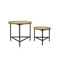 DKD Home Decor 2er-Tischset Schwarz