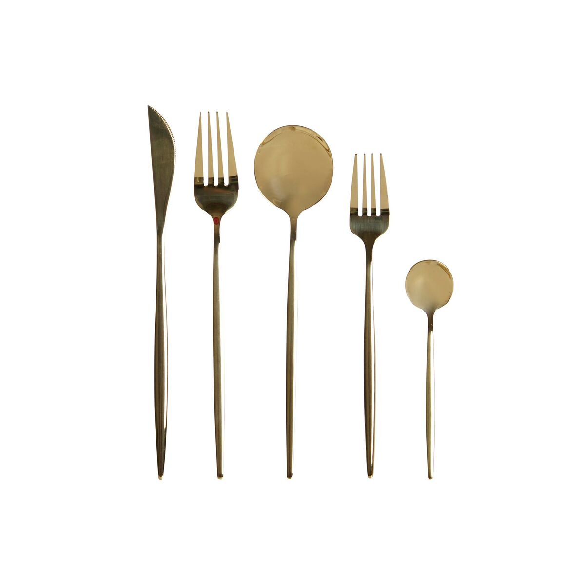 Cutlery DKD Home Decor Goldfarben Stainless Stahl 3 x 1,5 x 13 cm 20 Teile – Produktbild 1