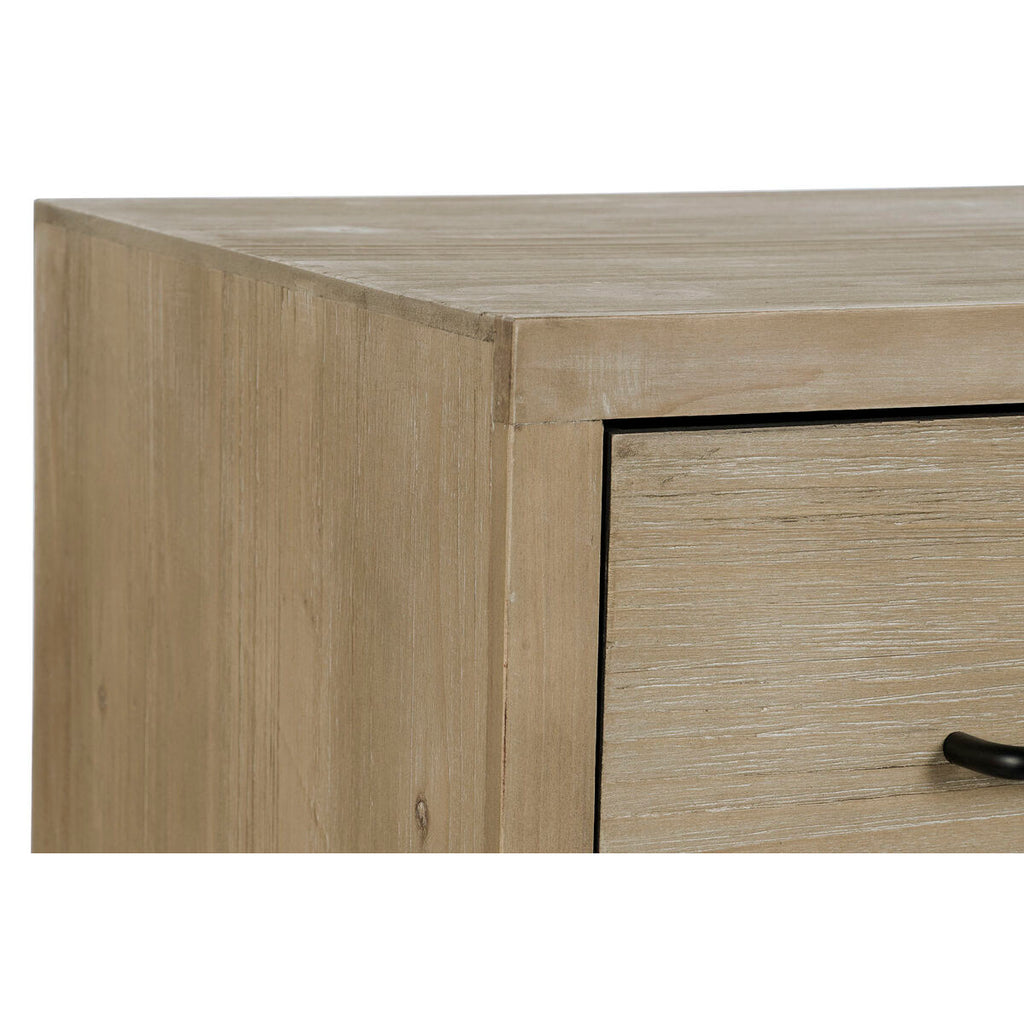 DKD Home Decor Sideboard Schwarz Natur Metall MDF Holz