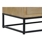 DKD Home Decor Sideboard Schwarz Natur Metall MDF Holz