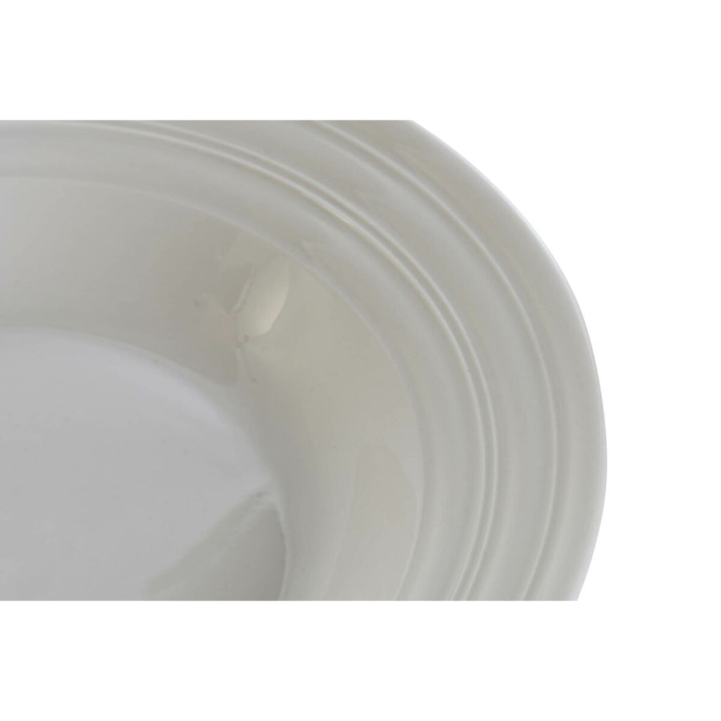 DKD Home Decor Tiefer Teller Weiß Porzellan