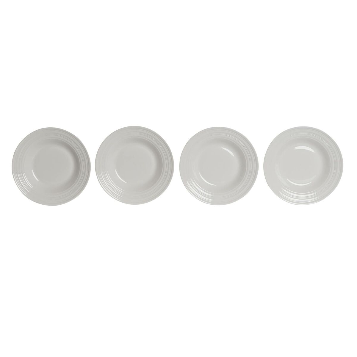 DKD Home Decor Tiefer Teller Weiß Porzellan