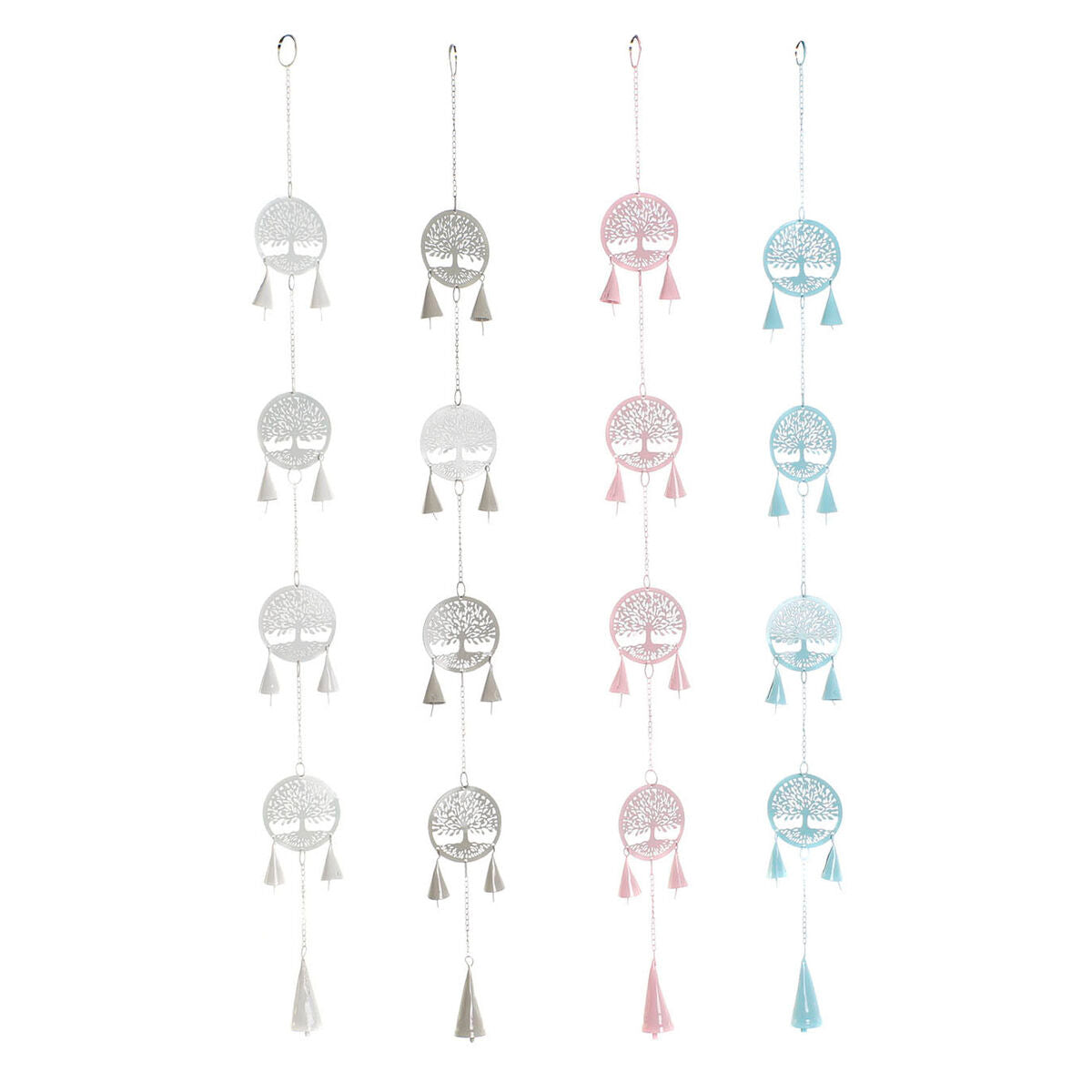 Hanging decoration DKD Home Decor Tree Weiß (4 Stück) – Produktbild 1