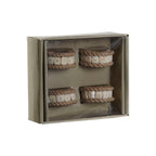DKD Home Decor Serviettenring Natur Jute Kunstharz Aluminium
