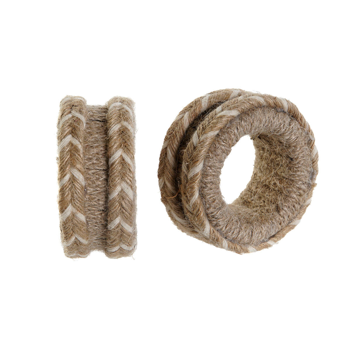 DKD Home Decor Serviettenring Natur Jute Mango Holz