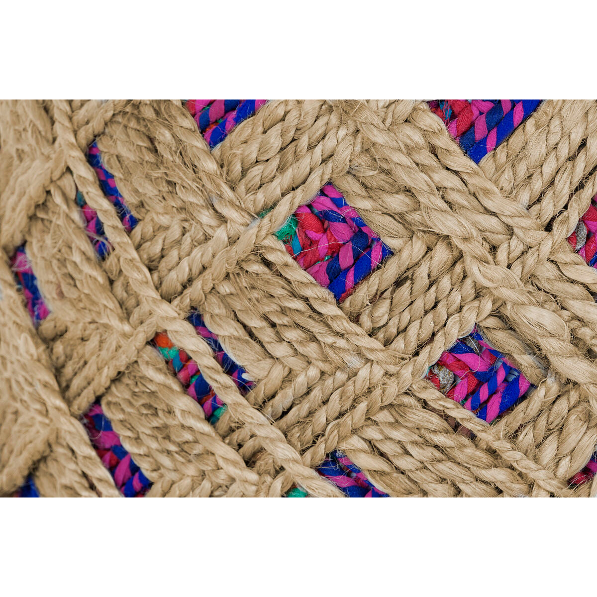 Home ESPRIT Footrest Braun Mehrfarbig Jute