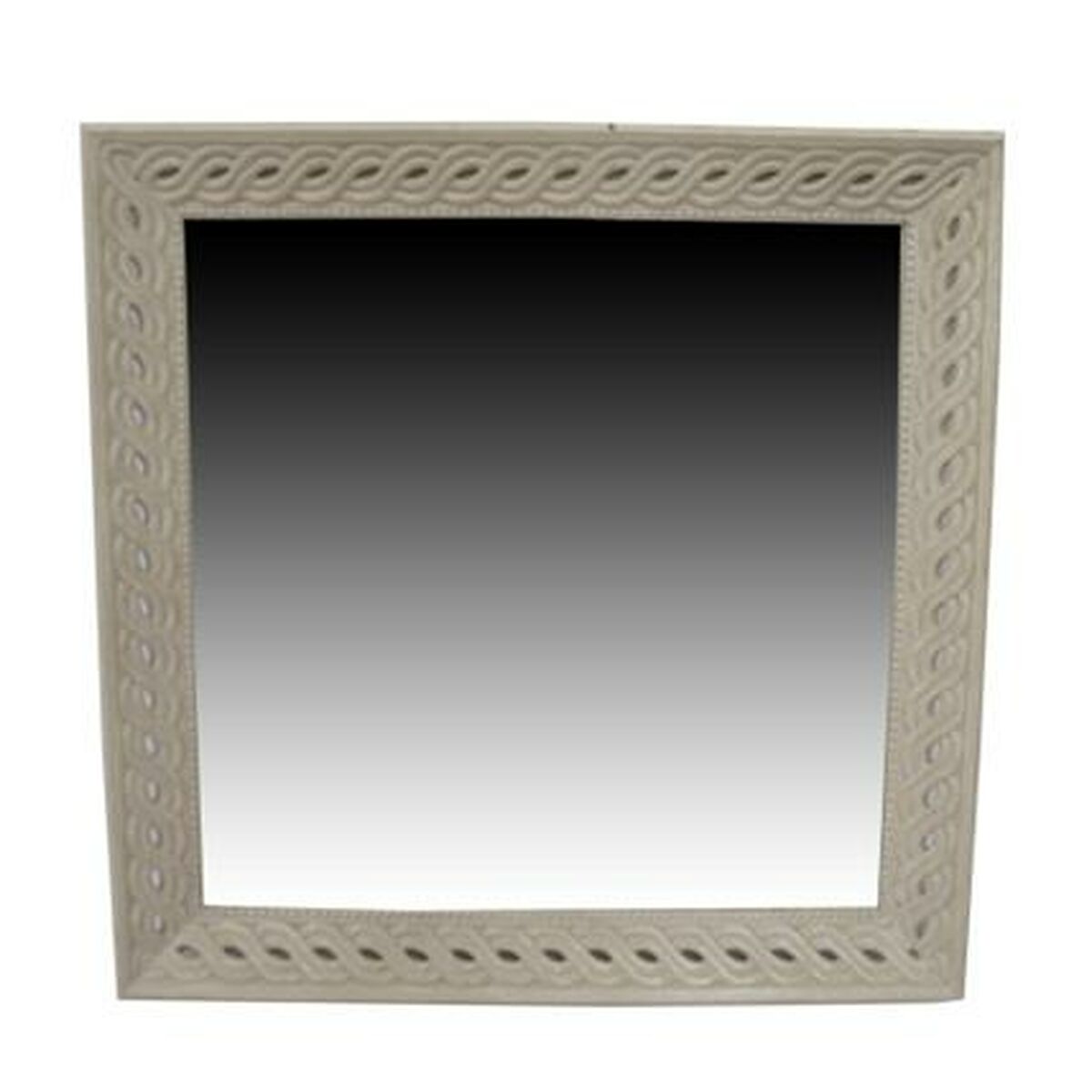 Wall mirror Home ESPRIT Weiß Natural Mango Holz Romantic 92 x 6 x 92 cm – Produktbild 1