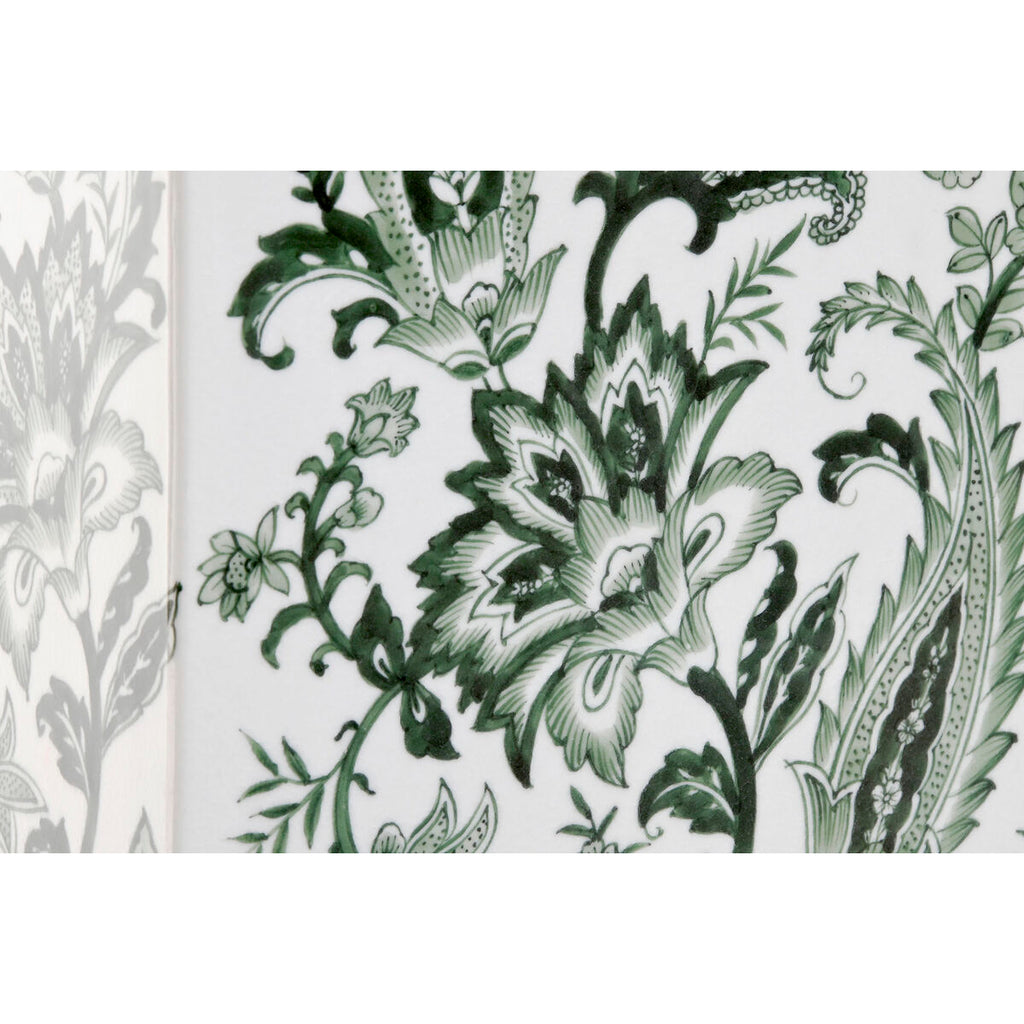 Home ESPRIT Vase Weiß Grün Porzellan Leaf aus a plant