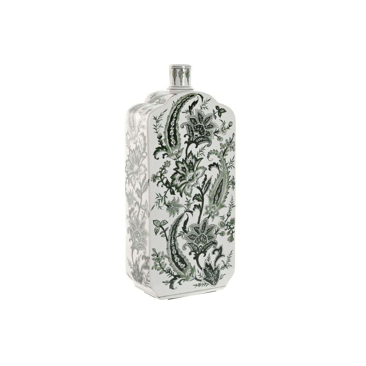 Home ESPRIT Vase Weiß Grün Porzellan Leaf aus a plant