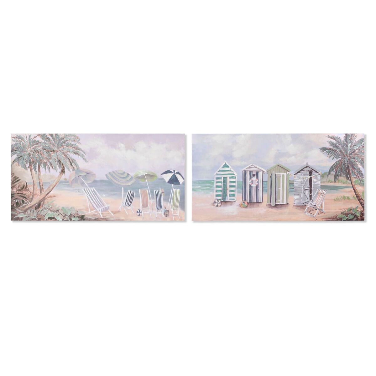 Canvas Home ESPRIT Canvas MDF Holz 120 x 3 x 60 cm Beach – Produktbild 1