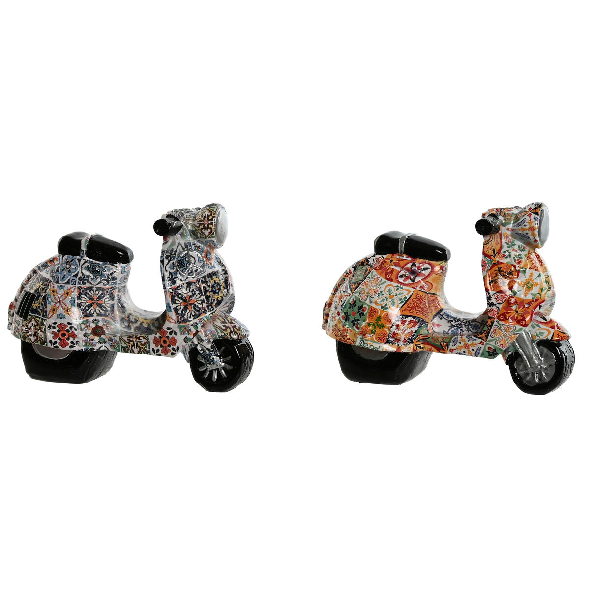 Decorative Figure Home ESPRIT Mehrfarbig Mediterranean scooter 14 x 8 x 11 cm (2 Stück) – Produktbild 1
