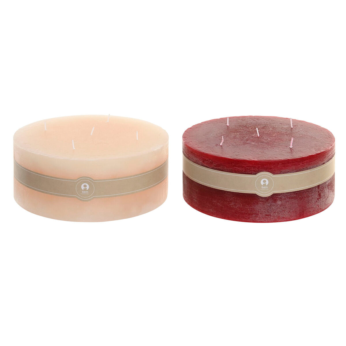 Candle Home ESPRIT Rot Cream Christmas 25 x 25 x 10 cm (2 Stück) – Produktbild 1