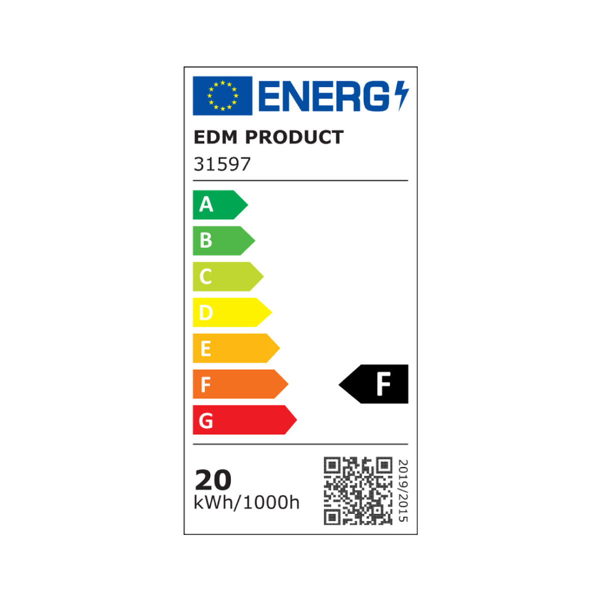 Deckenleuchte EDM 31597 Aluminium Kunststoff 20 W 22,5 x 22,5 x 4 cm (6400 K)