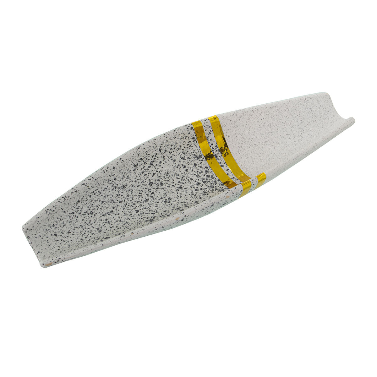 Centerpiece Alexandra House Living Weiß Silberfarben Ceramic 35 x 11 x 5 cm – Produktbild 1
