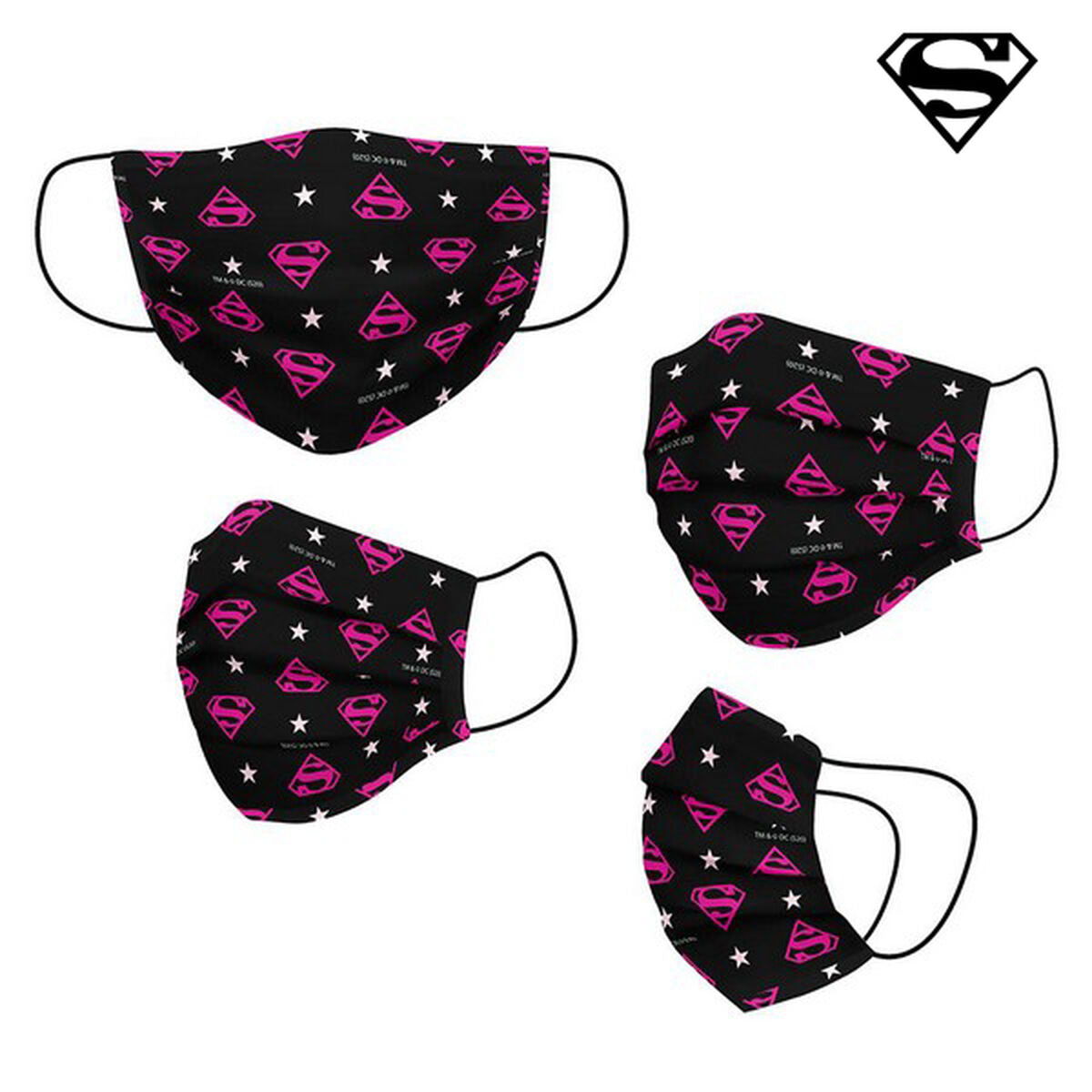 Hygienic Reusable Fabric Mask DC Super Hero Girls Kinder's Schwarz – Produktbild 1