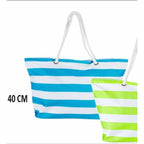 Bismark Strandtasche Blau Weiß Oxford
