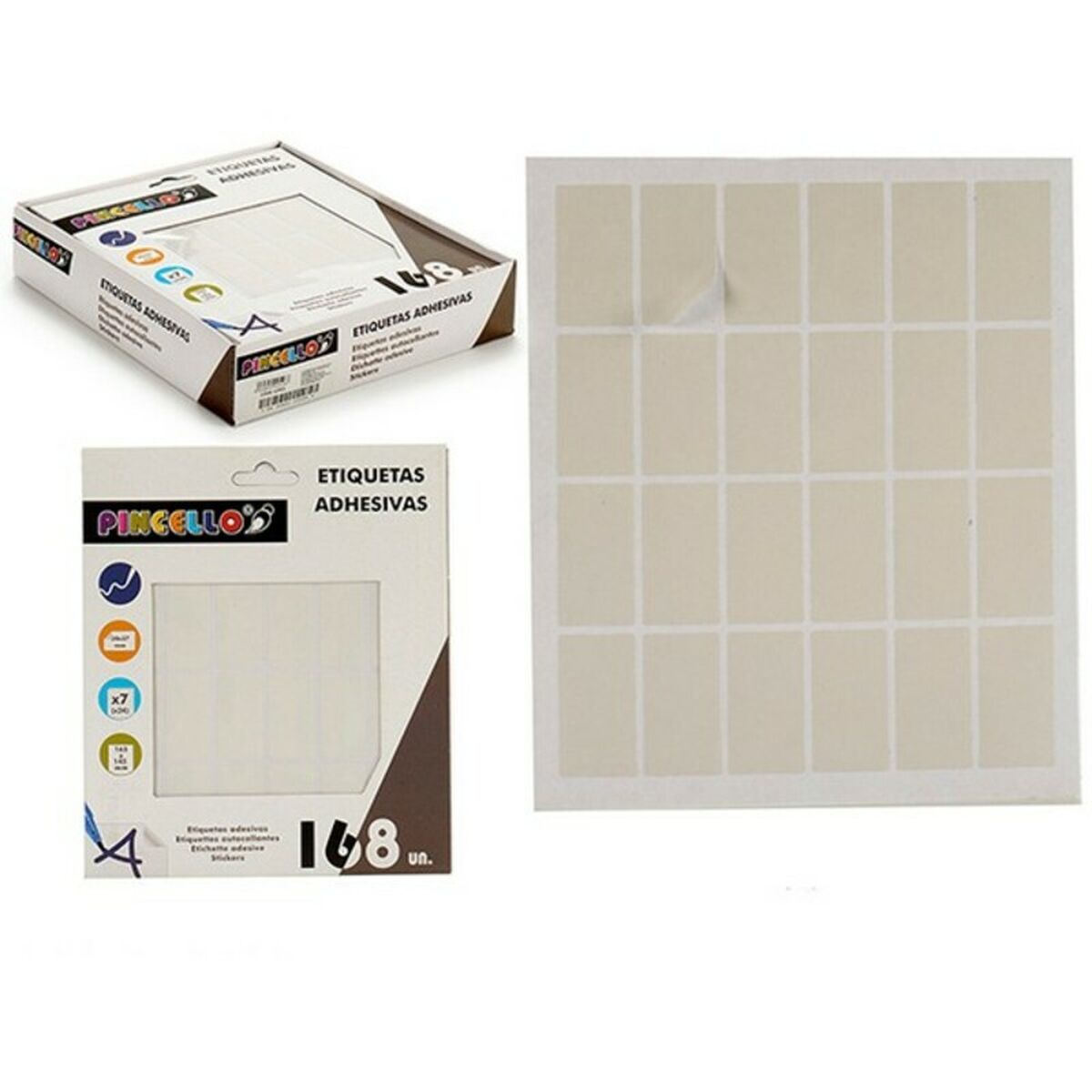 Labels Self-adhesives Rectangular 168 uds – Produktbild 1