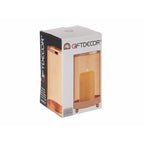 Candleholder Copper Amber Cylinder Metal Glas (9,7 x 16,5 x 9,7 cm)