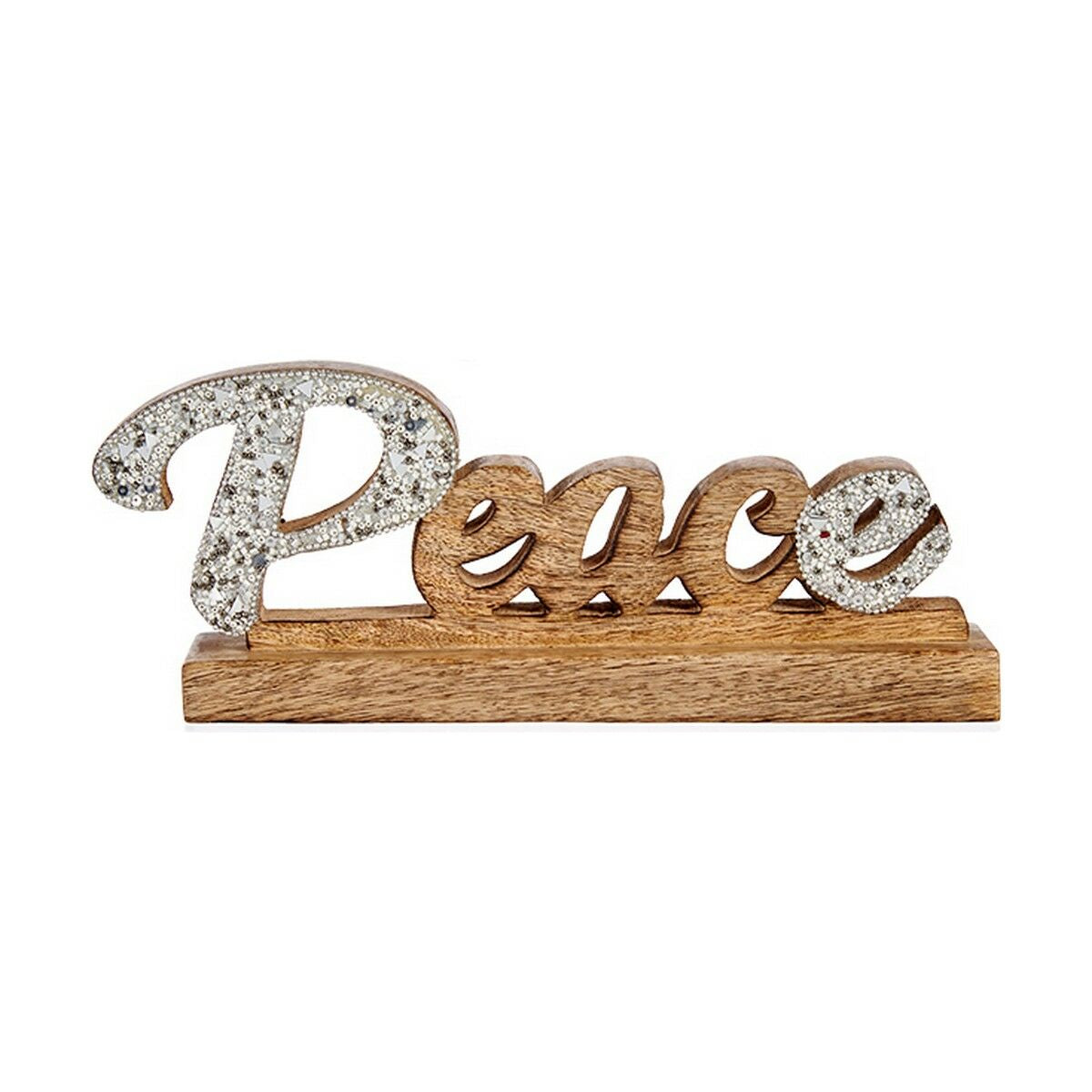 Krist+ Dekofigur Peace Silber Glitter