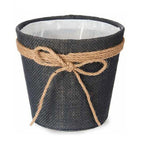 Ibergarden Pflanzgefäß Grau Kunststoff Lasso – 16 x 14,5 x 16 cm
