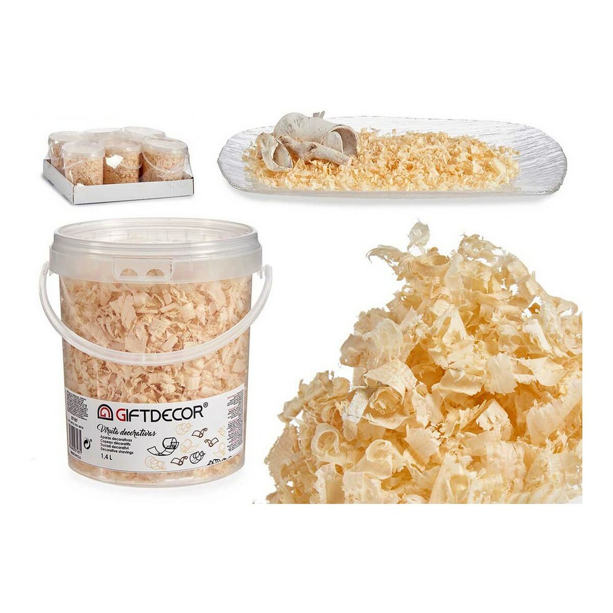 Decorative Shavings Gift Decor 13 x 14 x 14 cm – Produktbild 1