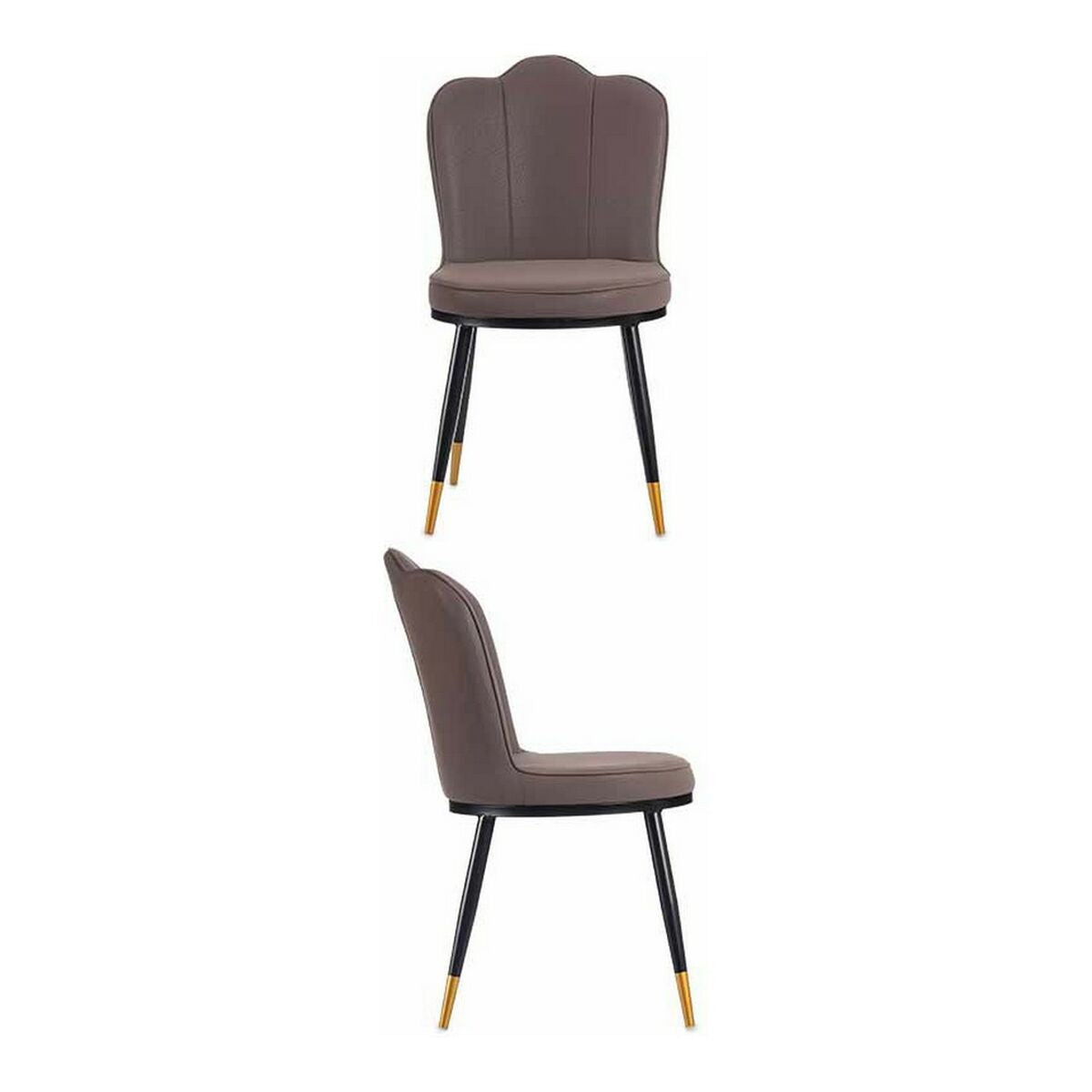 Gift Decor Sessel Schwarz Lila Gold Muschel