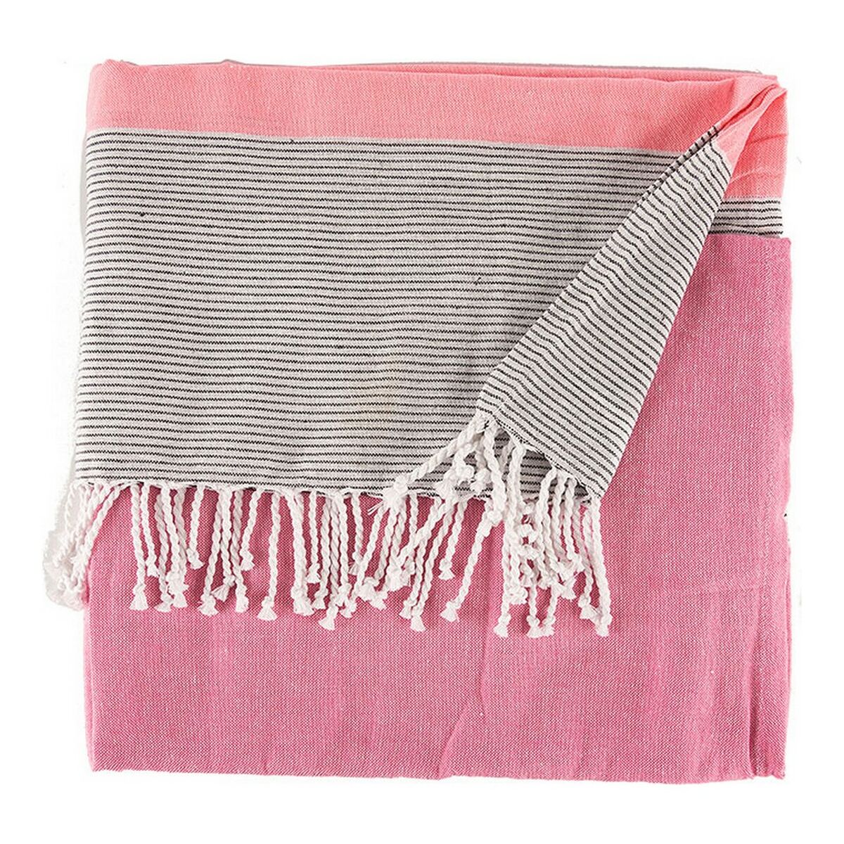 Multipurpose throw Gift Decor Rosa 160 x 200 cm 40 x 9 x 8 cm Stripes – Produktbild 1