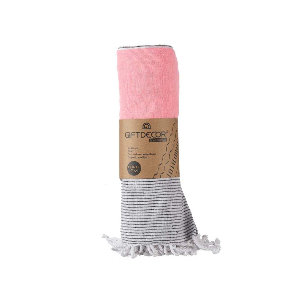 Gift Decor Multipurpose throw Rosa Stripes