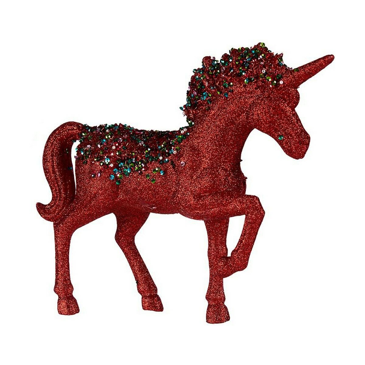 Decorative Figure Krist+ Blau Rot Unicorn 9,5 x 31 x 40 cm – Produktbild 1