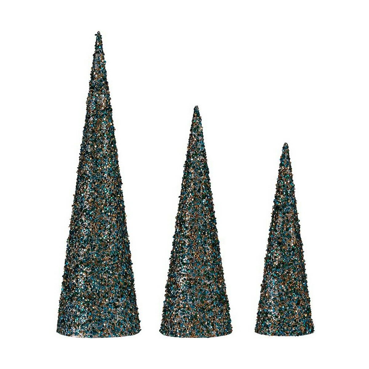 Christmas bauble Krist+ Blau Goldfarben Sequins Christmas 16,5 x 60 x 16,5 cm Cones – Produktbild 1