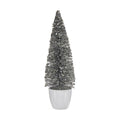 Krist+ Weihnachtsbaum Weiß Silber Kunststoff – 10 x 33 x 10 cm