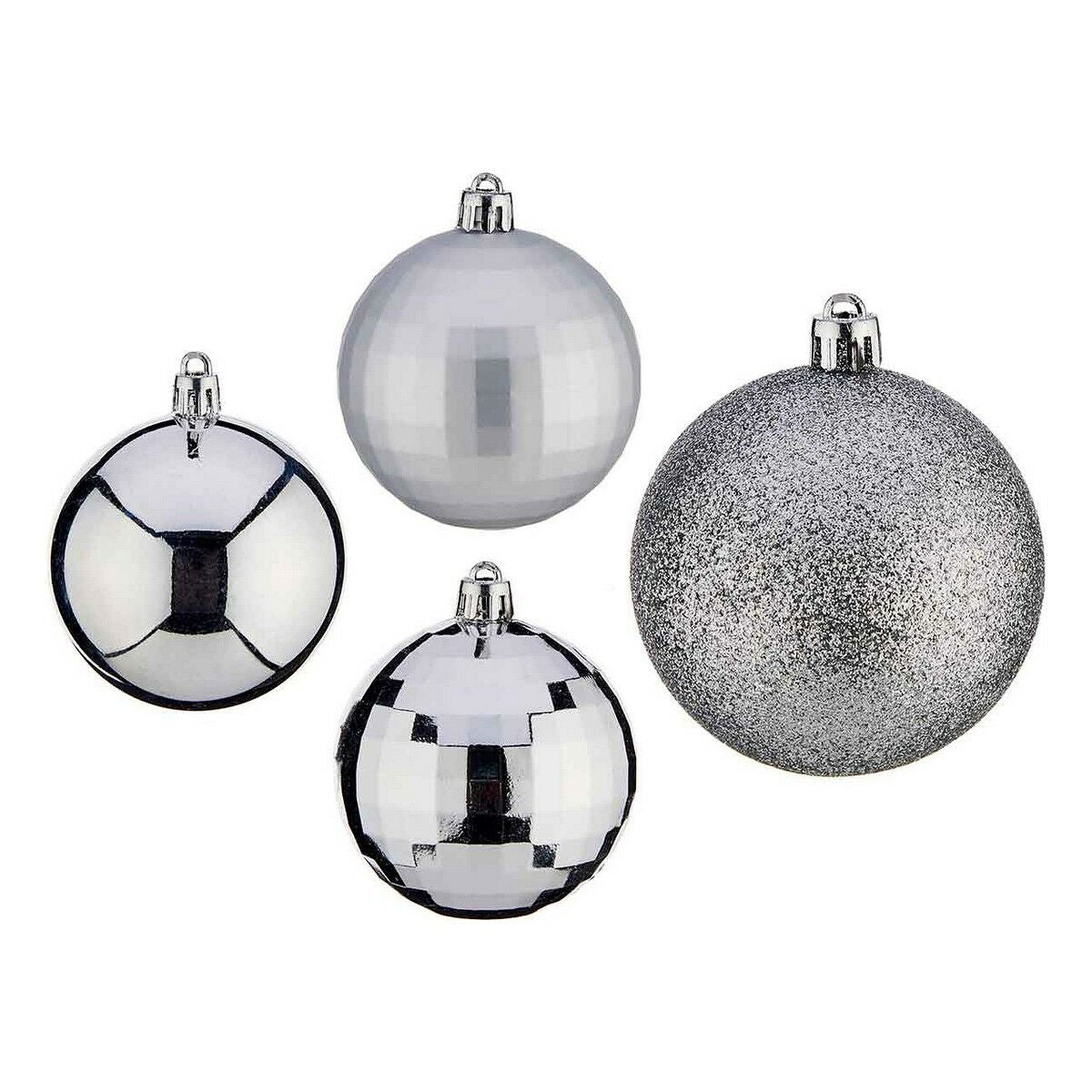 Christmas Baubles Krist+ Silberfarben PVC Ø 7 cm 50 Stück – Produktbild 1