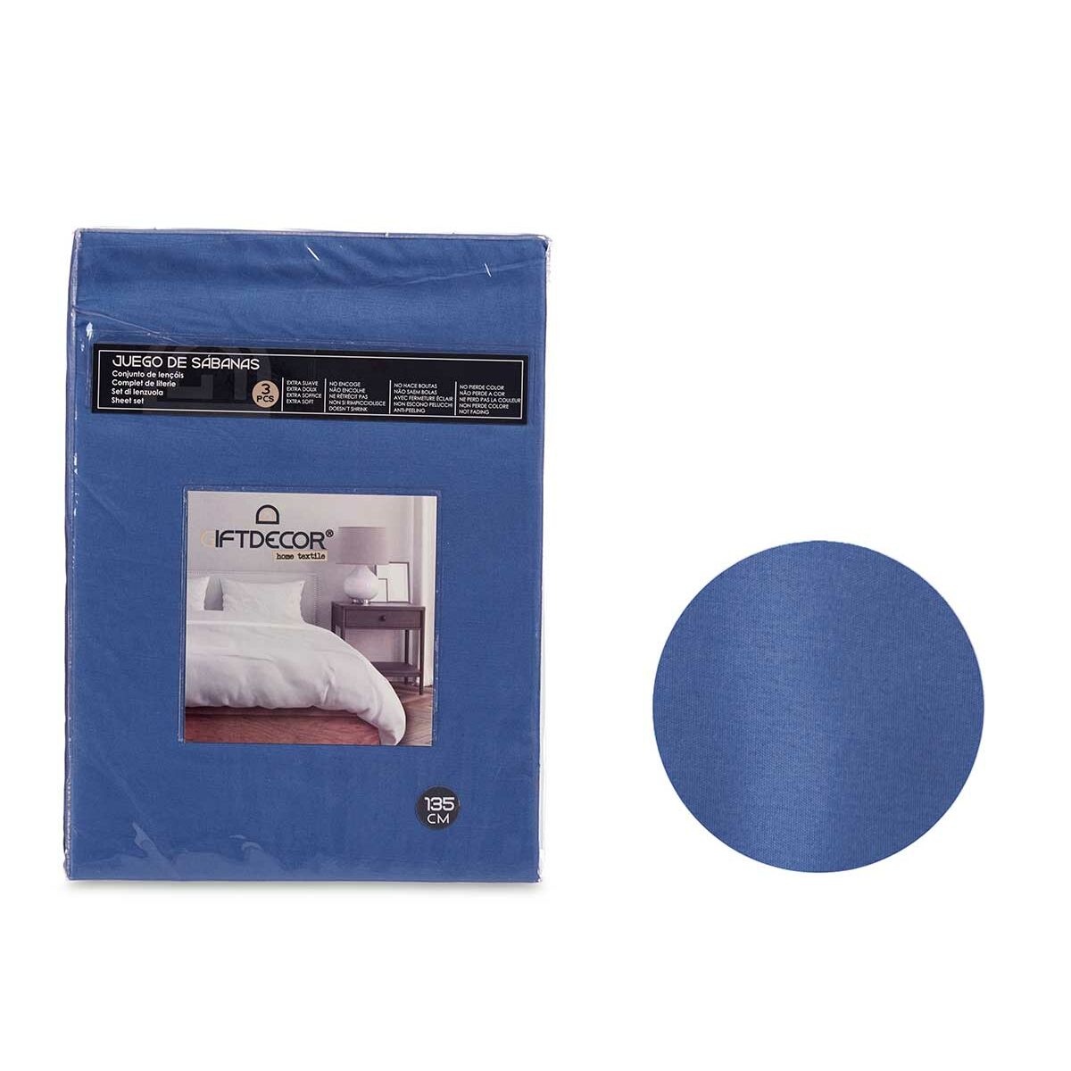 Bedding set Gift Decor Blau Double 3 Teile – Produktbild 1