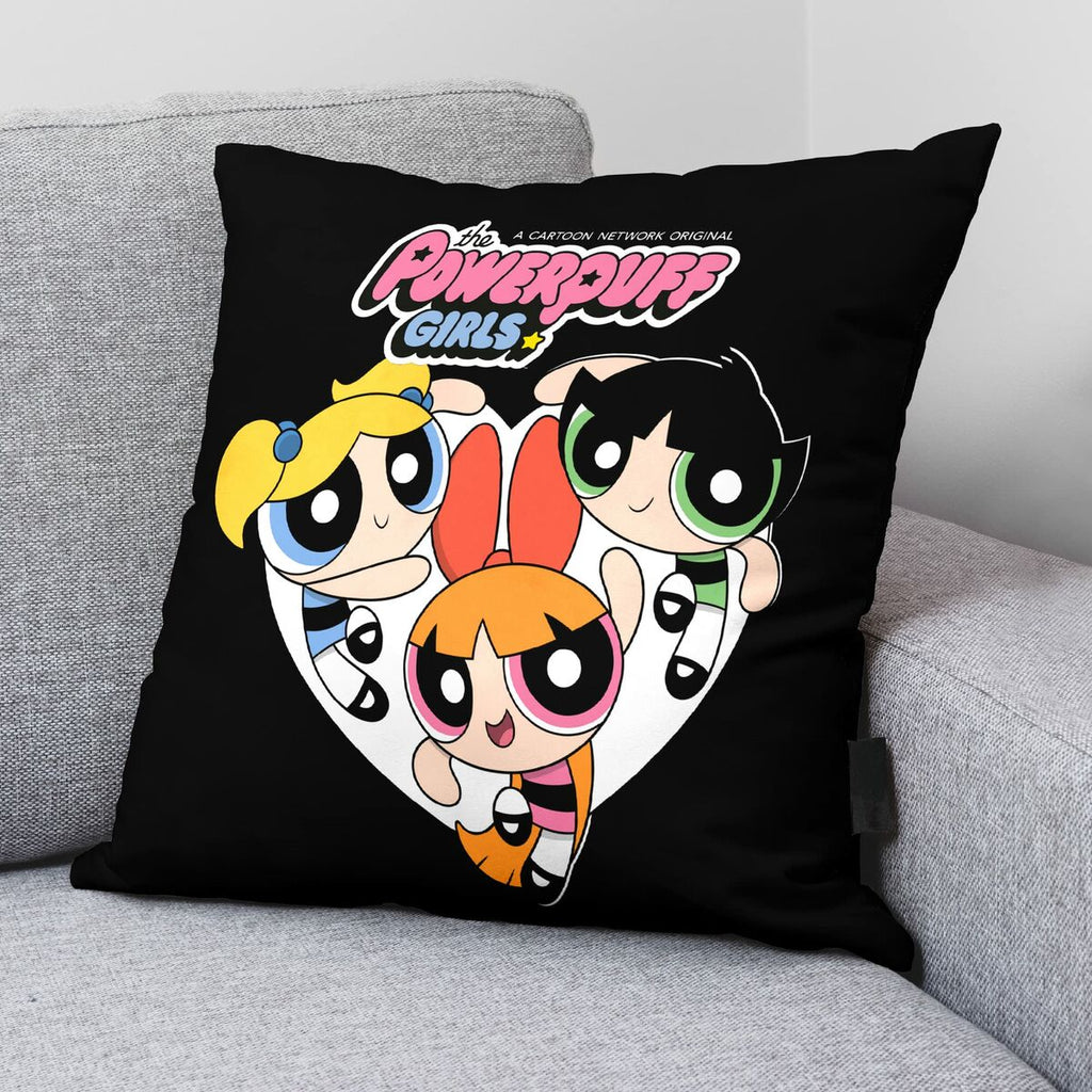 Powerpuff Girls Kissenbezug Powerpuff B Schwarz Mehrfarbig