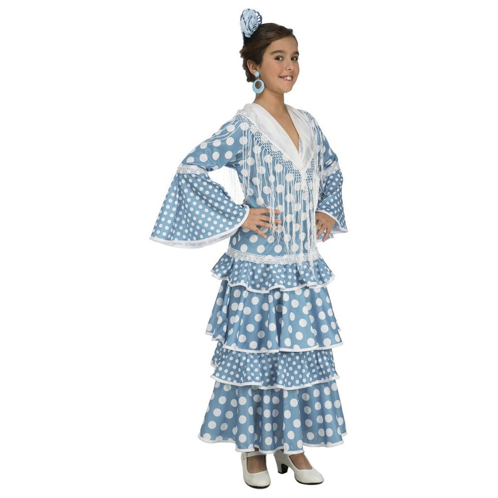 My Other Me Kostüm für Kinder Huelva Flamenco Dancer 7-9 Jahre Türkis