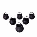 My Other Me Halloween-Dekoration Mini Cauldrons Schwarz mit handles (6 uds)